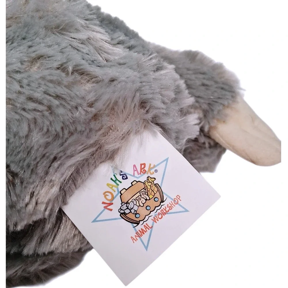 Noah's Ark‎ Animal Workshop Plush Sloth Toy Stuffed Animal Huggable Soft Gray